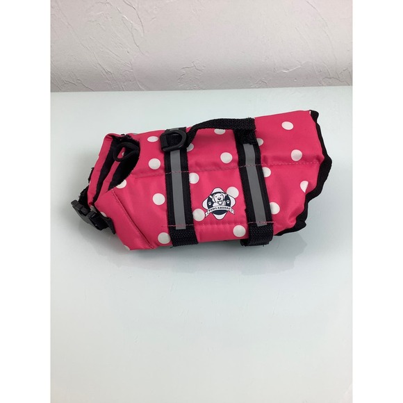 Paws Aboard Polka dots Life Jacket for Dog pink SZ XS NWOT - Picture 4 of 12